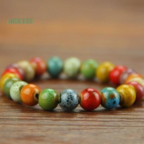 Vòng Tay Chuỗi Hạt Gốm Sứ Nhiều Màu Thời Trang Cho Nam Và Nữ