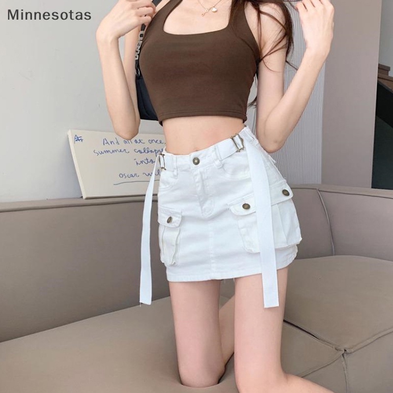 Chân Váy jean Có Túi Thời Trang Đường Phố Xuân Hè 2023 Giặt Được Cá Nhân Hóa mns