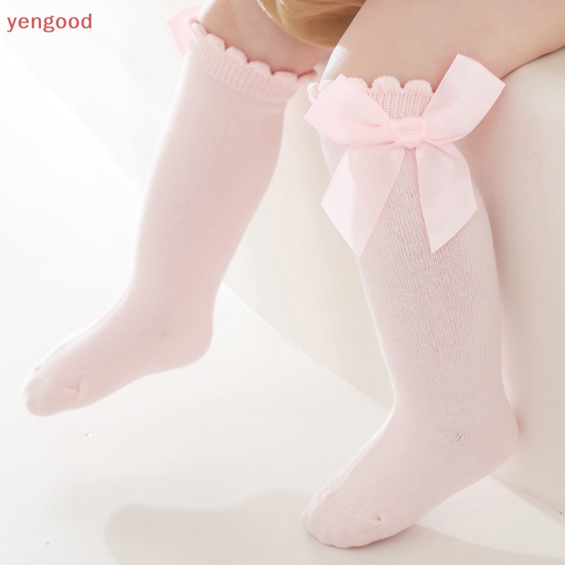 1 Đôi Tất Cotton Mềm Đính Nơ Xinh Xắn Cho Bé Gái