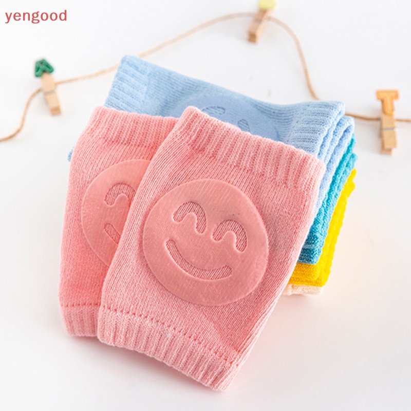 1 Cặp Đệm Bảo Vệ Đầu Gối Giữ Ấm An Toàn Chống Trượt Cho Bé Tập Bò