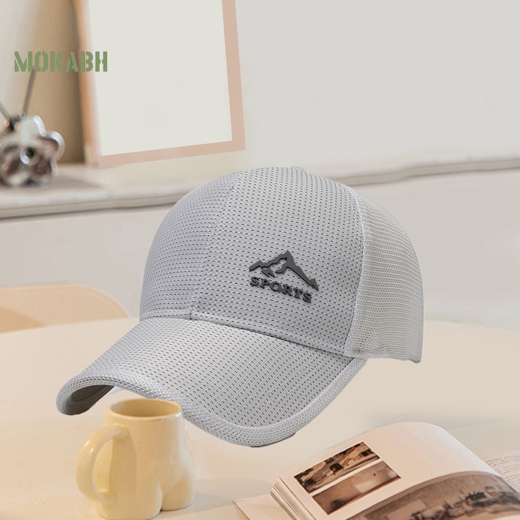 Mũ Lưỡi Trai Phối Lưới Thoáng Khí Chống Tia UV Màu Sắc Đơn Giản Thời Trang Mùa Hè Cho Nam