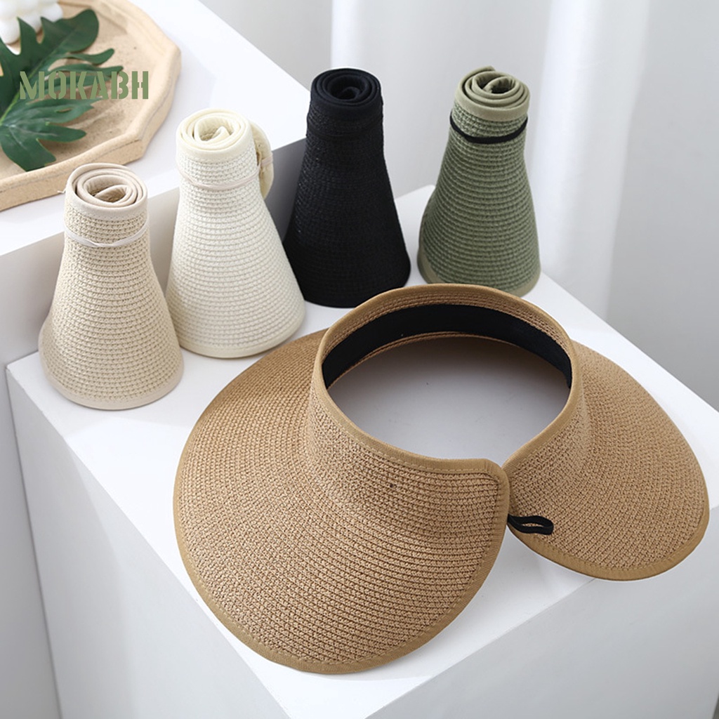 Nón Rộng Vành Hở Chóp Chống Tia UV Màu Sắc Đơn Giản Thoải Mái Dành Cho Nữ