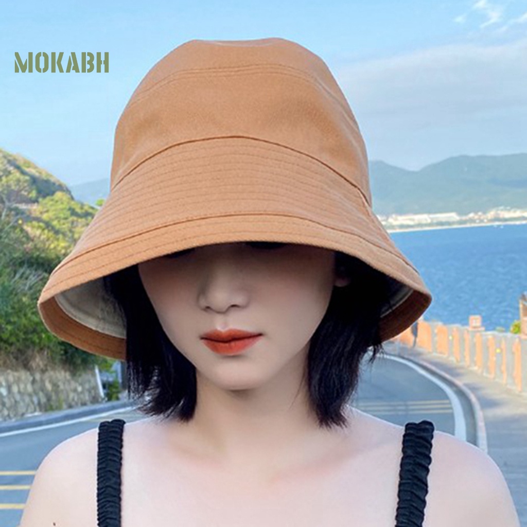 Nón Tai Bèo Hai Lớp Chống Tia UV Chống Thấm Nước Màu Sắc Đơn Giản Dành Cho Nữ