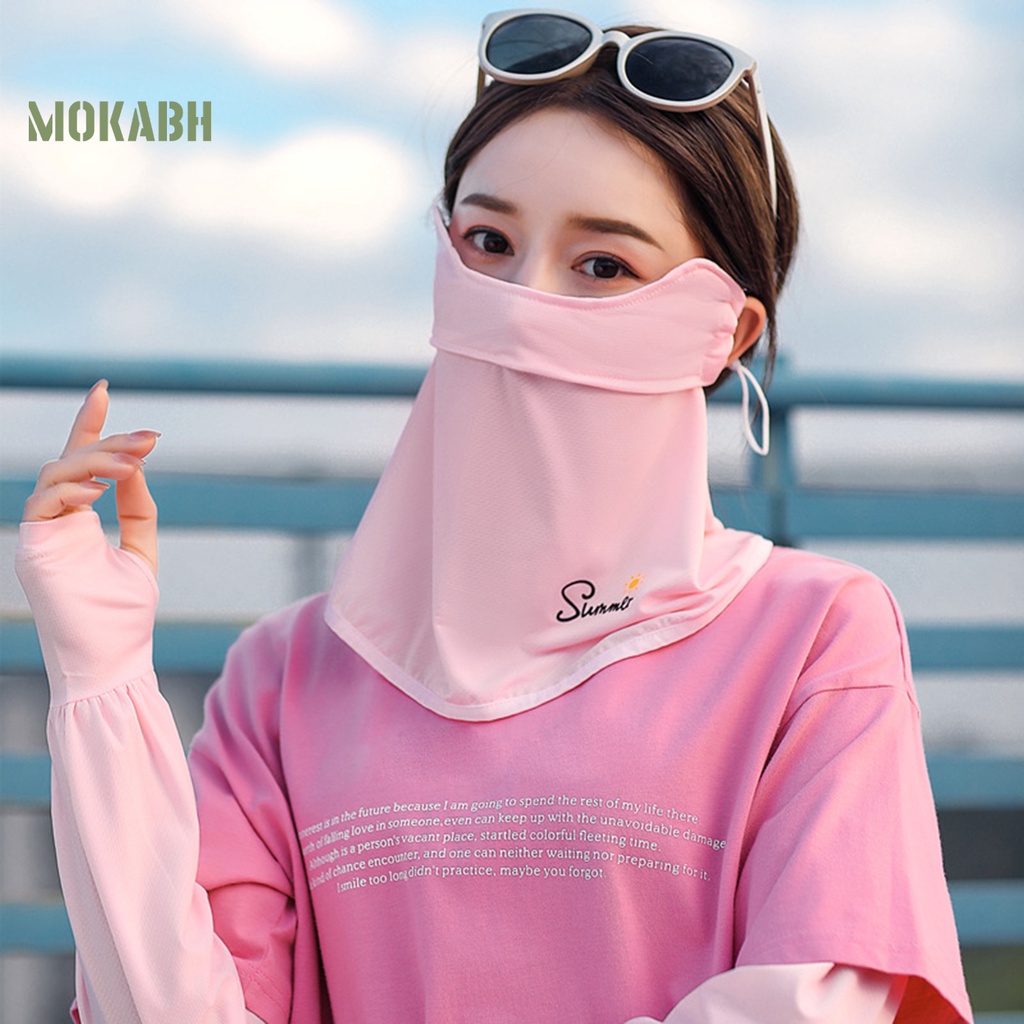 [Mok Abh] Khăn Choàng Cổ Chống Nắng Rộng Rãi Bằng Silicon Thoải Mái Mặc Ngoài Trời