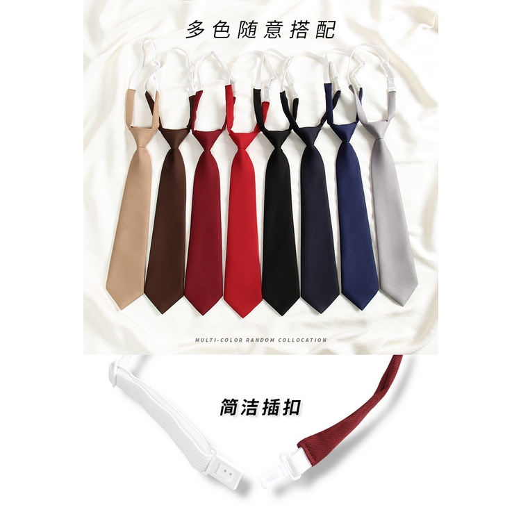 Cà Vạt Nhỏ Màu Đen / Xám Phong Cách Nhật Bản Cho Nữ