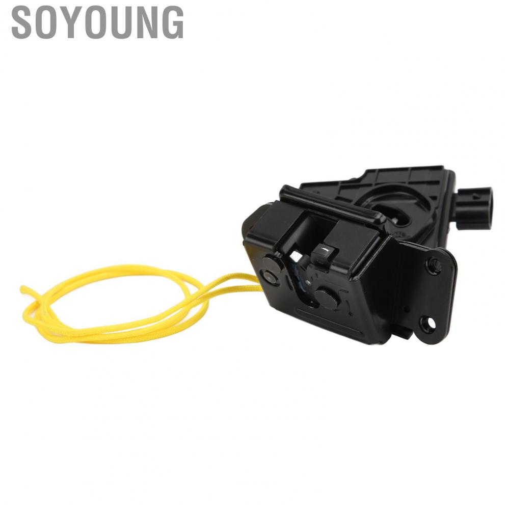 Soyoung 69350-28150 Black Iron Rear High Accuracy 69350‑28510 Trunk Lid Lock Actuator Replacement for Scion XB Wagon Base 2012‑2015