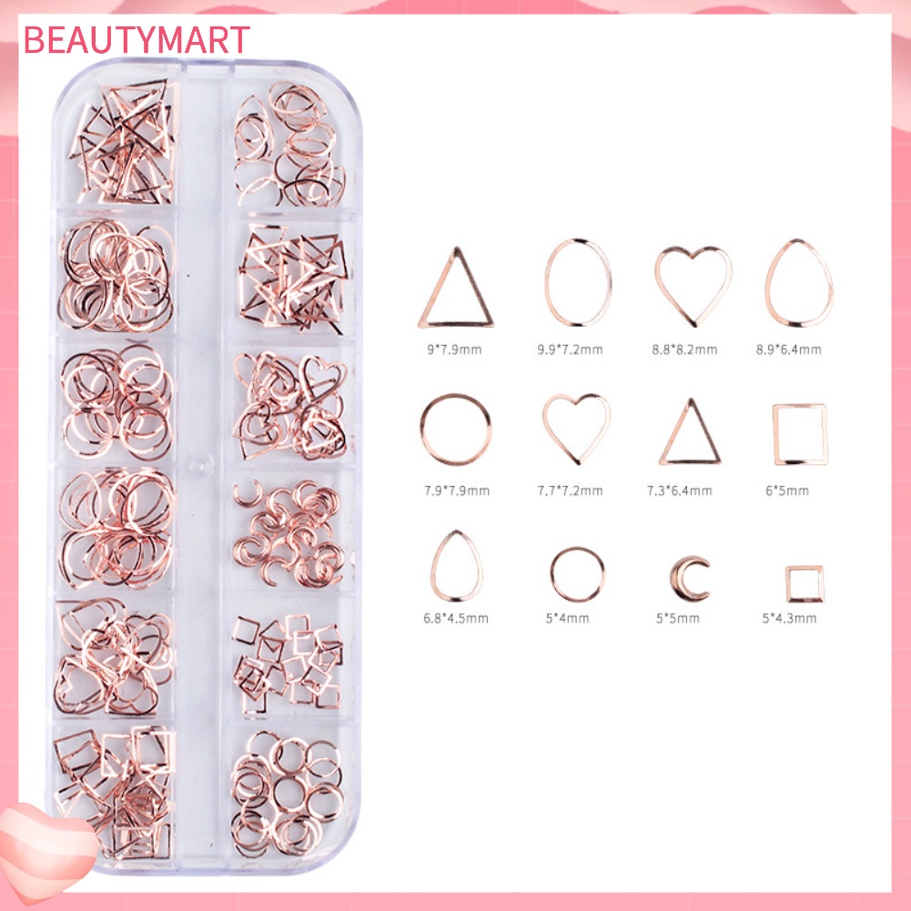 Đinh Tán Kim Loại Hỗn Hợp Trang Trí Móng Tay Nghệ Thuật DIY