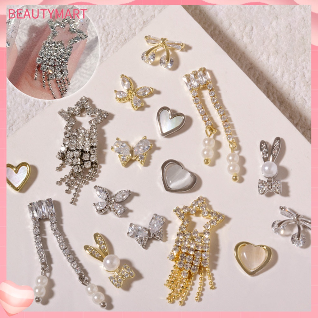 Dây Chuỗi Tua Rua Đính Đá 3D Không Phai Màu Trang Trí Móng Tay