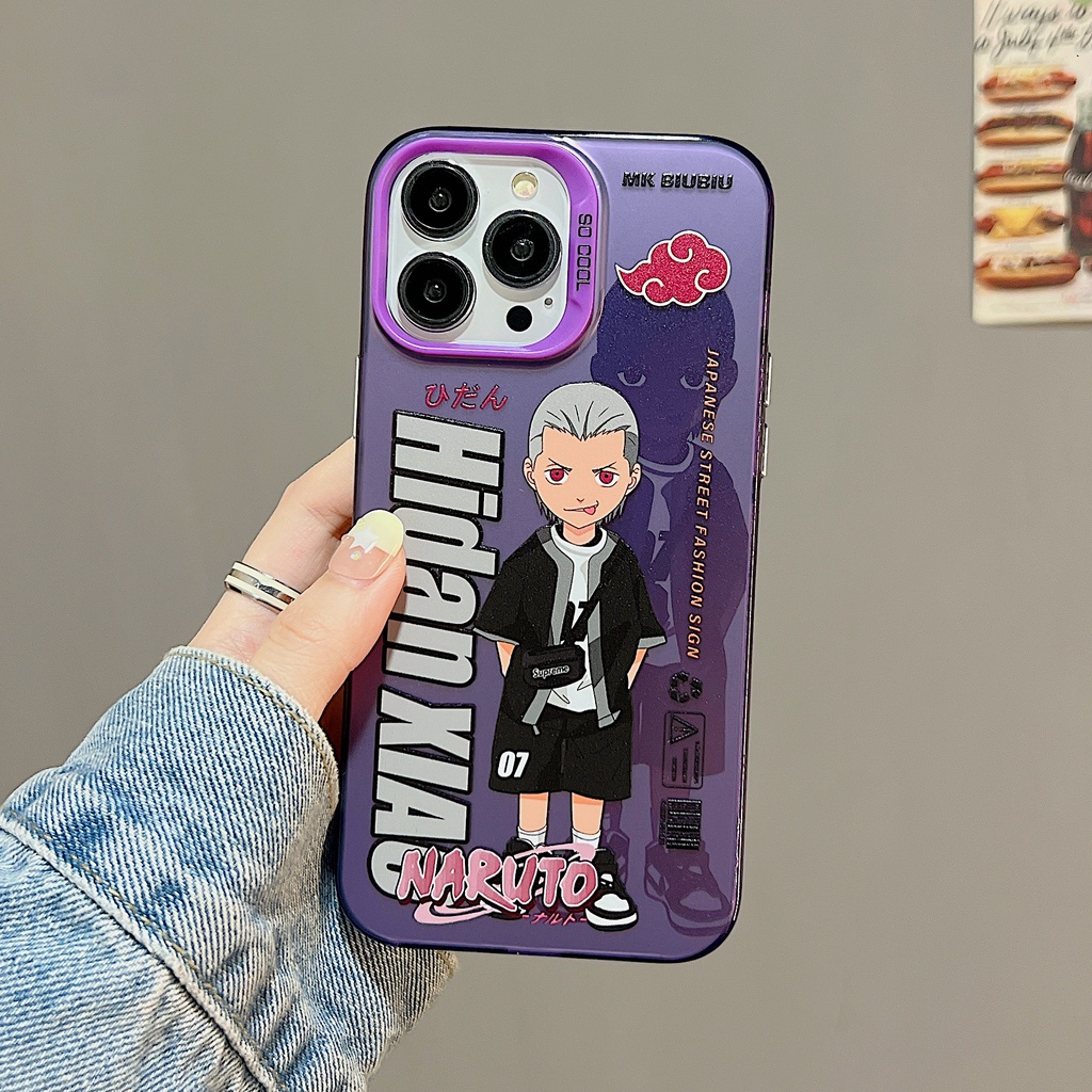 Ốp Điện Thoại TPU Mềm Nhám Họa Tiết Hoạt Hình Naruto Hai Mặt Cho iPhone 11 13 12 14 Pro Max