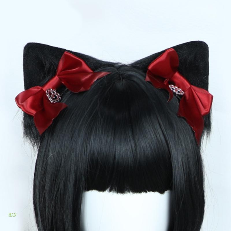 Kẹp Tóc Tai Mèo Đính Đá Thời Trang Cho Nữ