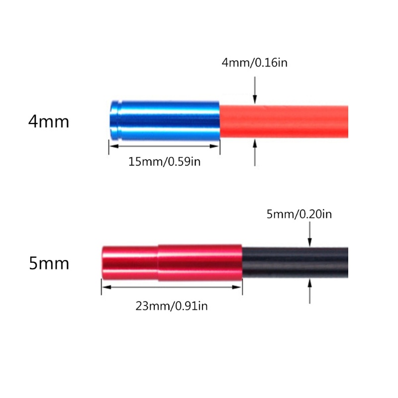 QQ Set 10 Đầu Bọc Dây Cáp Xe Đạp Bằng Hợp Kim Nhôm Nhiều Màu