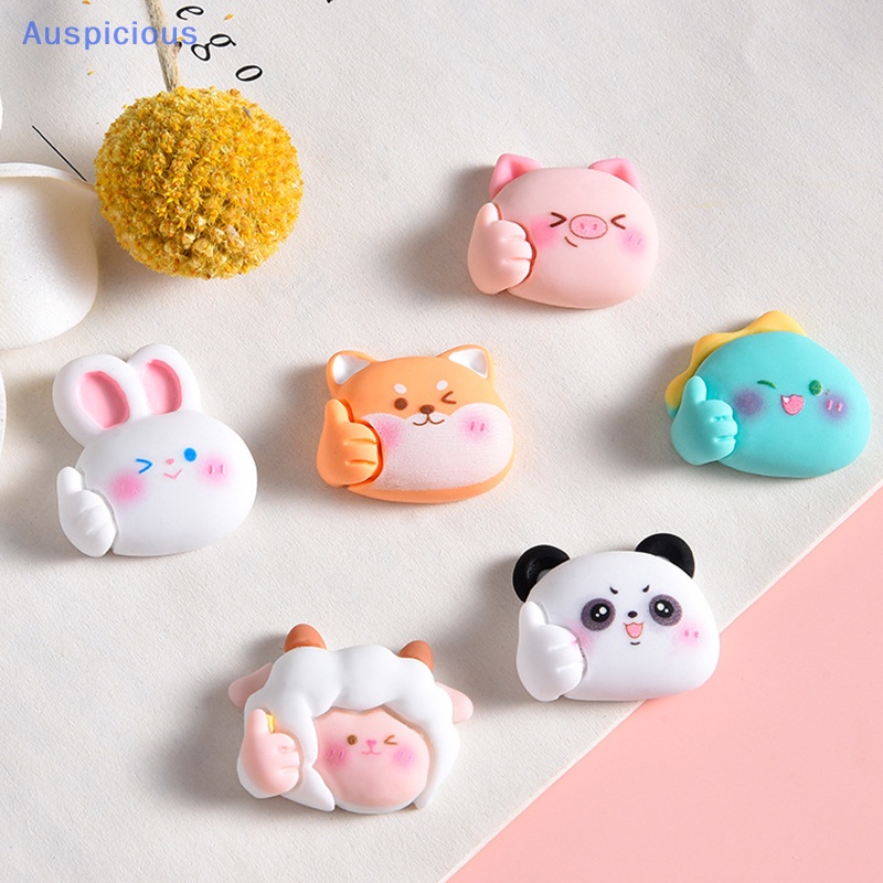 Set 10 Tượng Động Vật Hoạt Hình Mini Bằng Nhựa Resin Trang Trí Ốp Điện Thoại / Xe Hơi