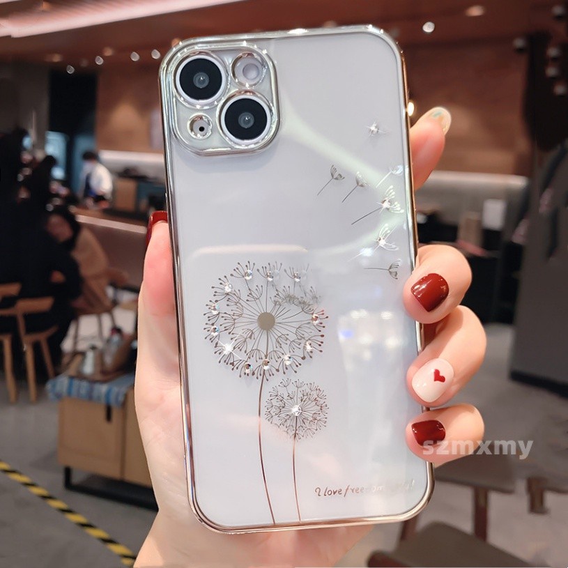 Ốp Điện Thoại TPU Mềm Trong Suốt Chống Sốc Lấp Lánh Sang Trọng Cho IPhone 13 12 11 14 Pro Max 7 8 Plus X XR XS