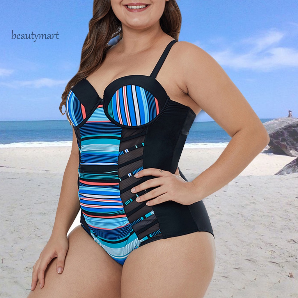 Bộ Đồ Bơi Một Mảnh Hở Lưng Co Giãn Tốt Thời Trang Mùa Hè Cho Nữ Size L Đến 3XL