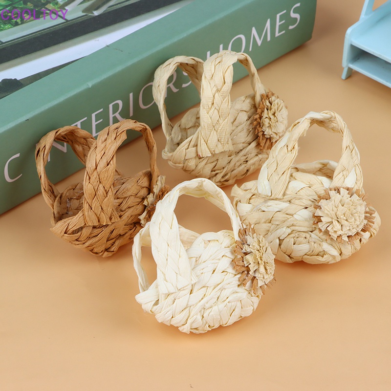 Túi Xách Đan Thủ Công Mini Tỷ Lệ 1 / 6 Độc Đáo Trang Trí Nhà Búp Bê