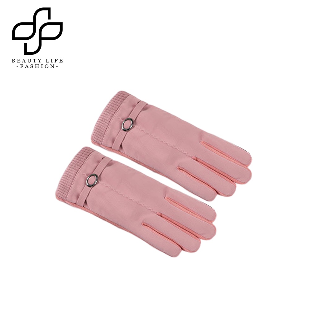 1 Đôi Găng Tay Siêu Mềm Giữ Ấm Chống Thấm Nước Có Thể Chạm Màn Hình Cảm Ứng Thời Trang Mùa Đông Cho Nữ