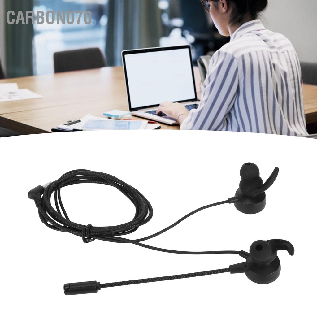 Carbon070 Tai nghe chơi game 3 5 mm có dây loại bỏ tiếng ồn âm thanh nổi Mic thể điều chỉnh cho máy tính xách tay  điện thoại di động PC