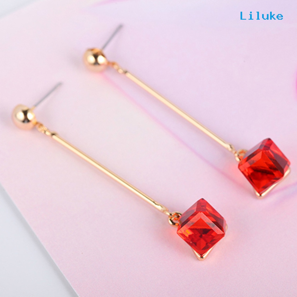 Bộ 1 Đôi Khuyên Tai Dài Đính Đá Thời Trang LK-1 Dành Cho Nữ