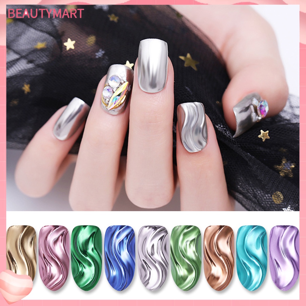 Hộp Bột Kim Tuyến Hiệu Ứng Chrome Tráng Gương Phủi Bụi Làm Móng Nghệ Thuật Thời Trang Cho Nữ [beautymart]