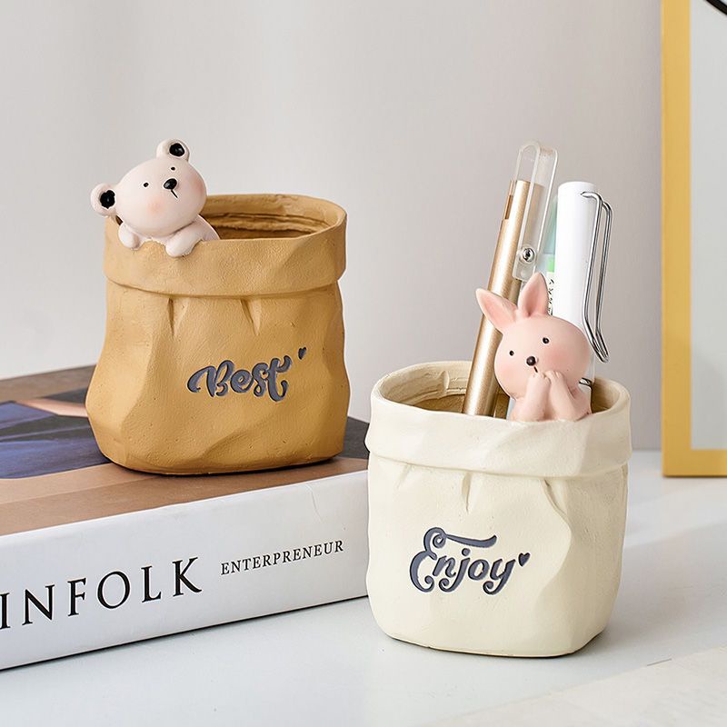 Ống Đựng Bút Để Bàn Hình Động Vật Dễ Thương Sáng Tạo Trang Trí Văn Phòng / Học Sinh Giá Đỡ