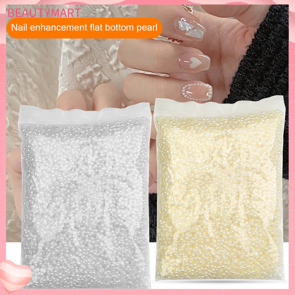 1 Túi Hạt Ngọc Trai Giả Mini Trang Trí Móng Tay Nghệ Thuật Ba Chiều