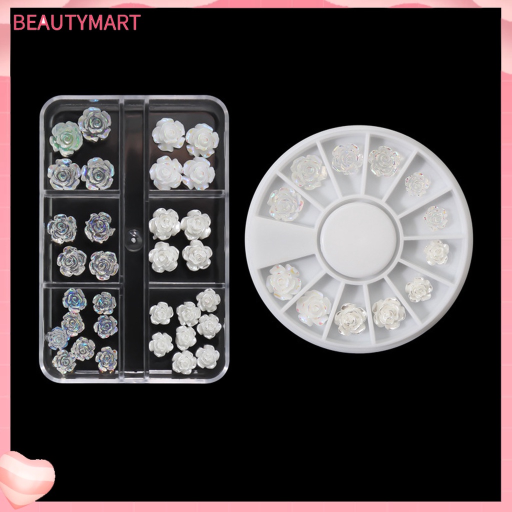 1 Hộp Phụ Kiện Hoa Mini Lấp Lánh Trang Trí Móng Tay Không Phai Màu Cho Nữ