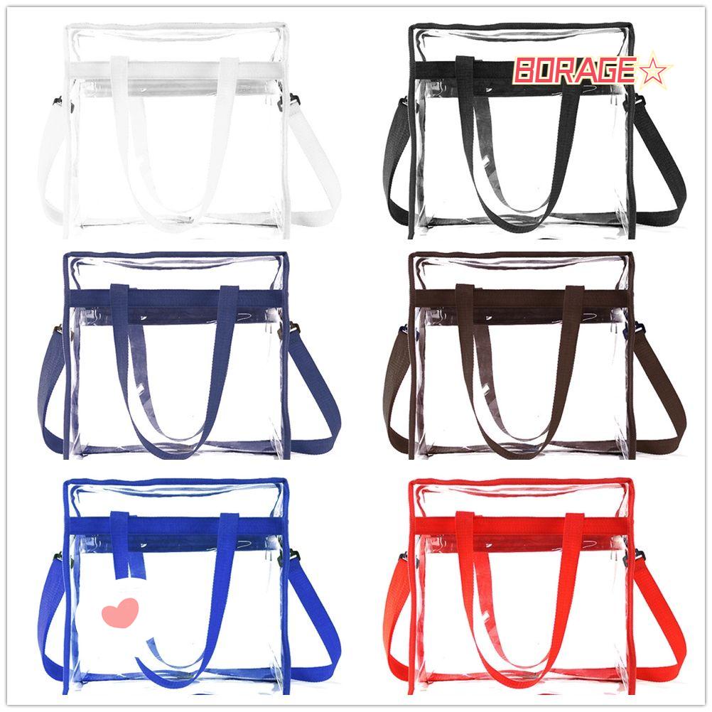 Túi Xách Trong Suốt Có Khóa Kéo Và Dây Đeo Vai Tùy Chỉnh Thời Trang Cho Nữ