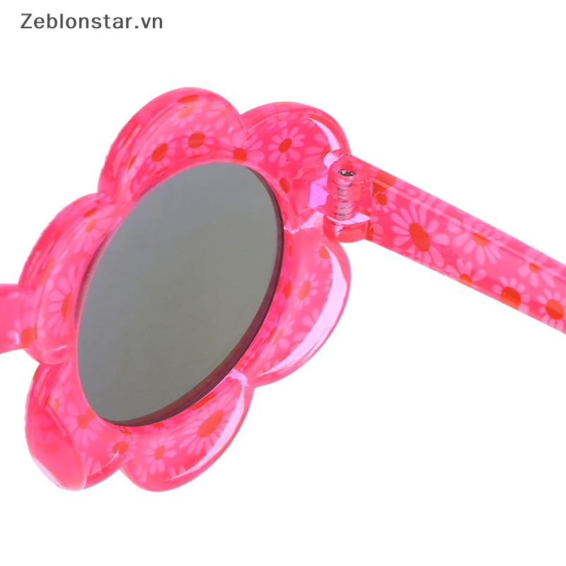 Kính Mát Tròn Chống Tia UV400 Họa Tiết Hoa Hoạt Hình Nhiều Màu Sắc Thời Trang Cho Bé