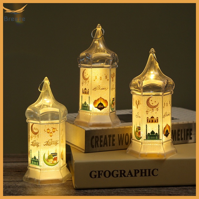 Lồng Đèn Led Hình Nến Điện Tử Trang Trí Lễ Hội Eid Mubarak