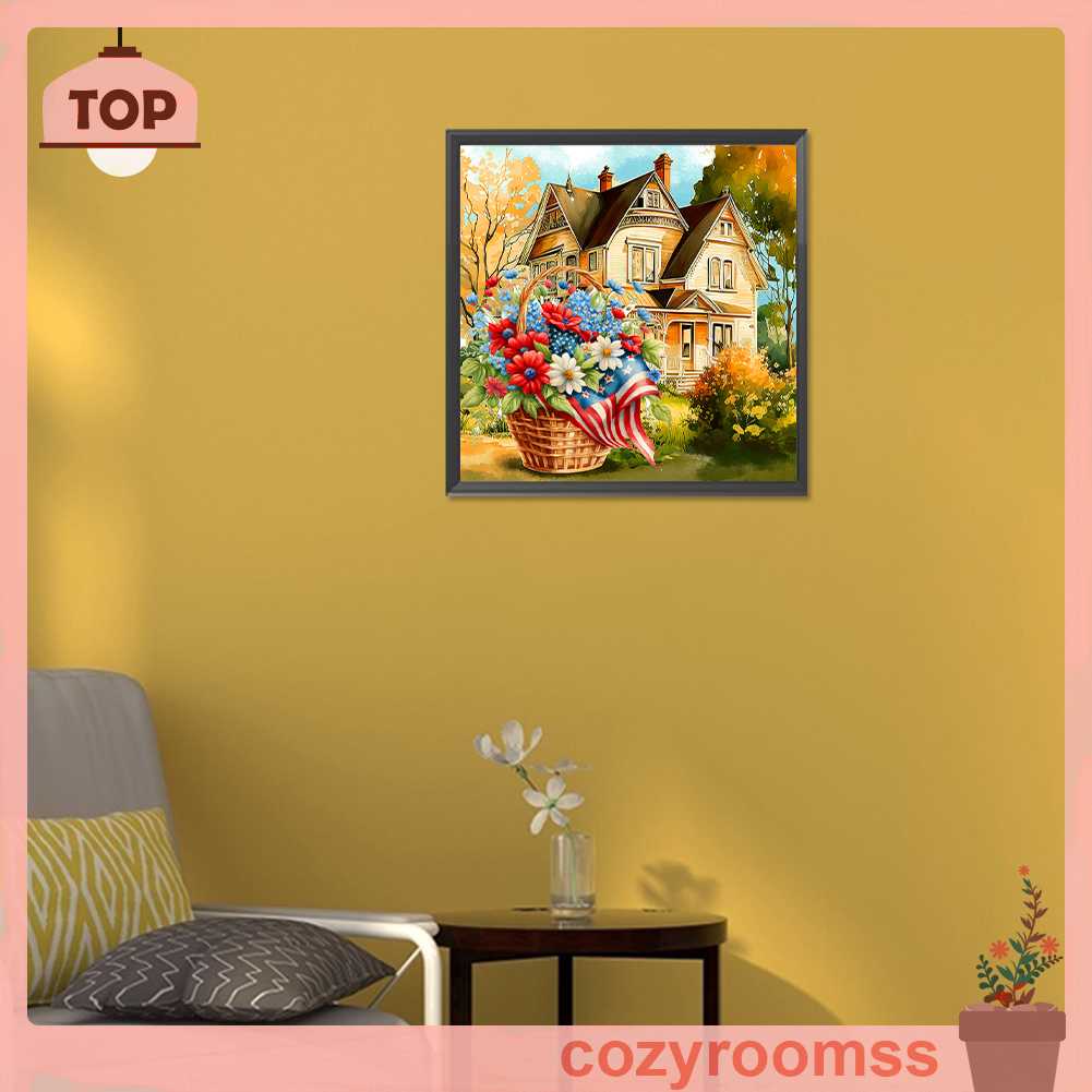 Tranh Đính Đá Kim Cương Toàn Bộ 5D DIY Hình Vẽ Hoa Trang Trí Nhà Cửa