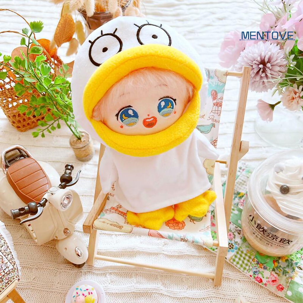 Bộ Đồ Ngủ Họa Tiết Vịt Hoạt Hình Dễ Thương 20cm Dành Cho Búp Bê