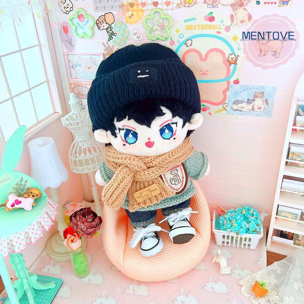 Áo Sweater Vải Cotton Dệt Kim 20cm In Hình Gấu Dễ Thương Cho Búp Bê