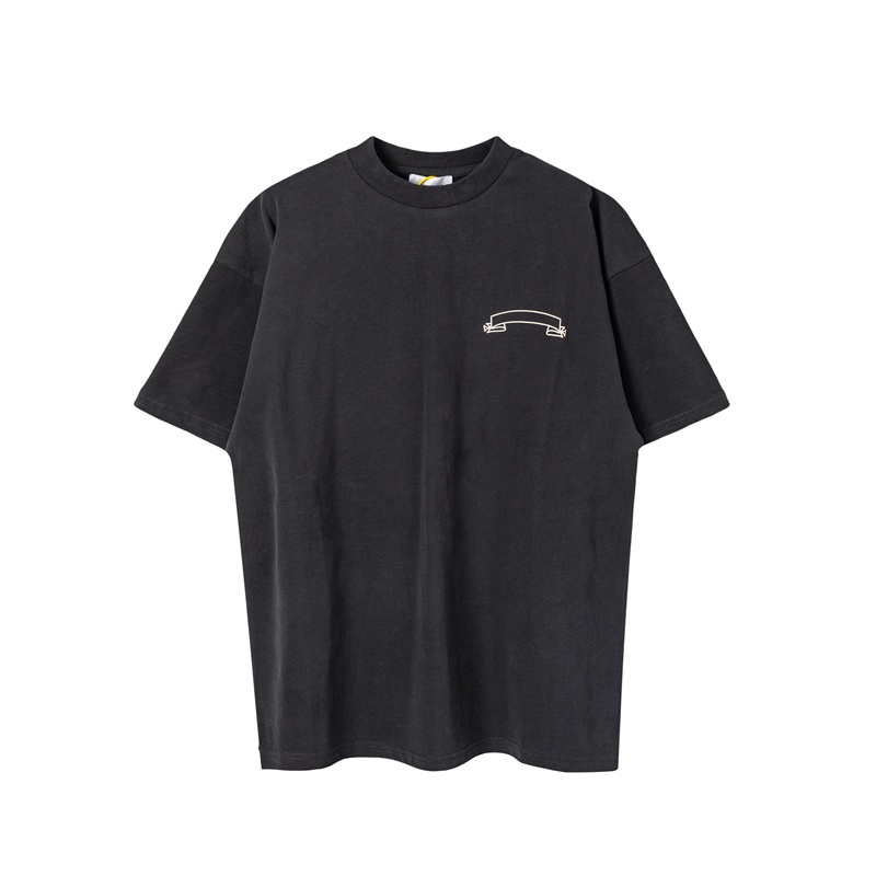 As-ky &amp; ur-se-Ll88- 22FW Áo Tay Ngắn In Nổi Phong Cách Gothic