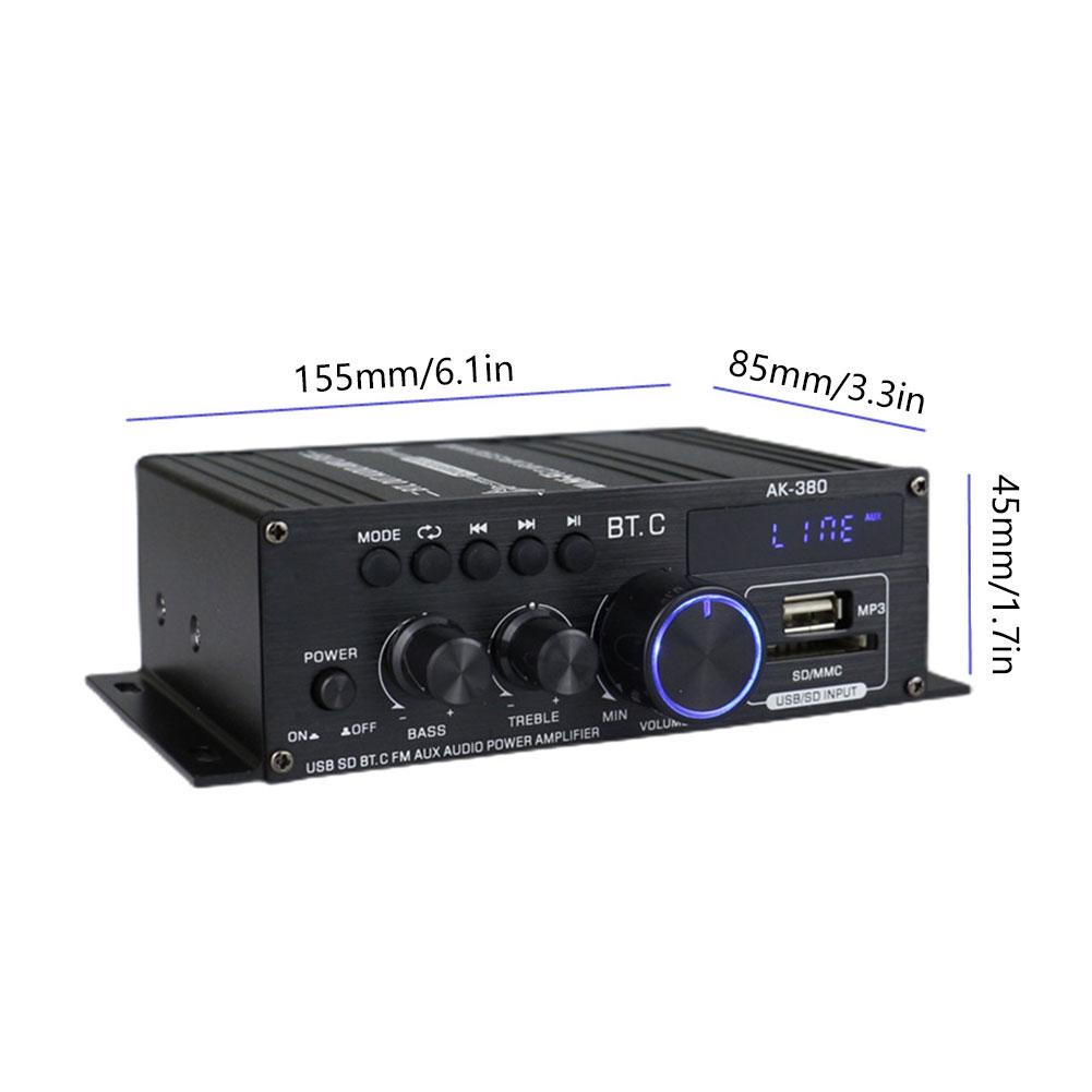 Bộ Khuếch Đại Âm Thanh HiFi AK380 400W 5.0 + 400W C7H8 Chuyên Dụng Cho Xe Hơi
