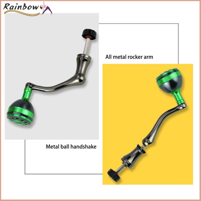 Tay Quay Máy Câu Cá Bằng Kim Loại Gọn Nhẹ Nhiều Màu Sắc