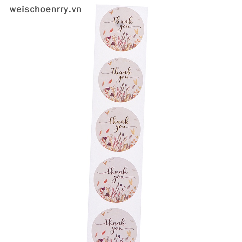 Cuộn 500 Hình Dán Chữ Thank You Trang Trí Niêm Phong Bao Bì Tiện Dụng