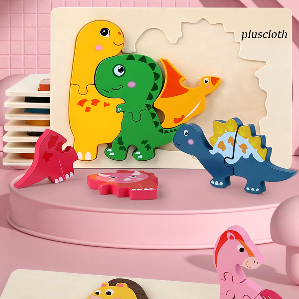 Đồ Chơi Lắp Ráp Hình Động Vật 3D Bằng Gỗ Ba Chiều Màu Sắc Tươi Sáng Giáo Dục Sớm Cho Bé