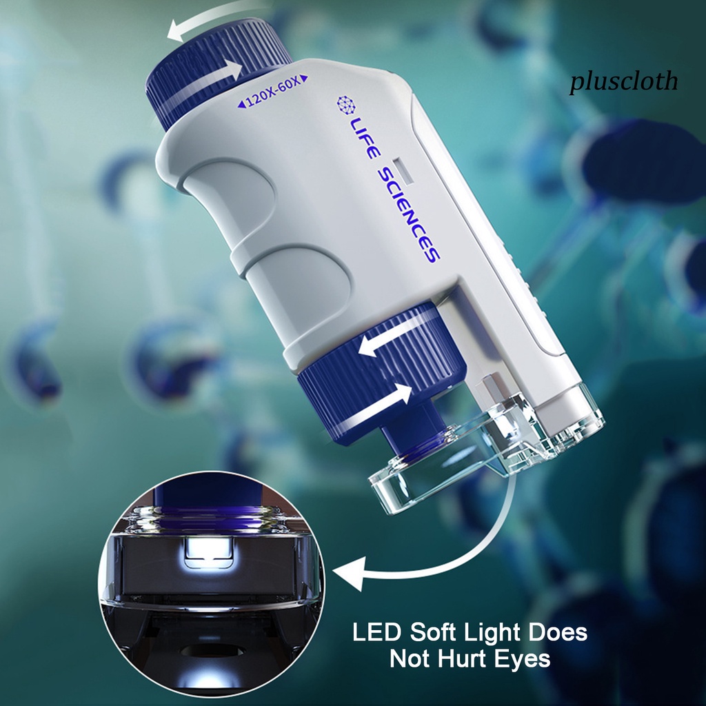 1 Bộ Kính Hiển Vi Cầm Tay Phóng Đại 80-160 Bước Đồ Chơi Thí Nghiệm Khoa Học