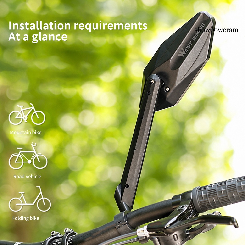 Gương Chiếu Hậu Tầm Nhìn Góc Rộng 21-26mm HD Có Thể Điều Chỉnh Xoay 360 Độ Gắn Tay Lái Xe Đạp