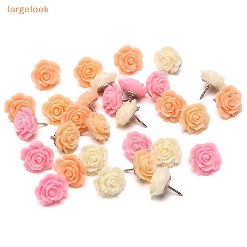 Set 30 Ghim Bấm Hình Hoa Hồng Dễ Thương Trang Trí Văn Phòng