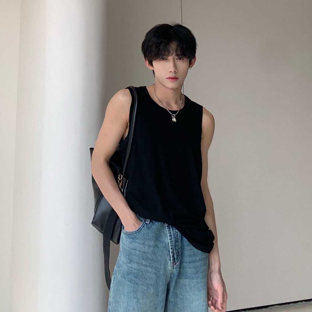 Áo Thun Thể Thao Không Tay Màu Đen Thời Trang Mùa Hè Dành Cho Nam Giới