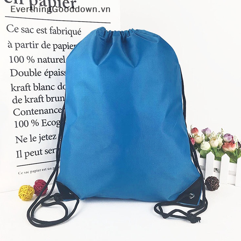 Everthinggooddown Ba Lô Thể Thao Dây Rút Chống Thấm Nước Có Thể Gấp Lại Cho Nam Nữ Đi Bơi / Tập Gym / Cắm