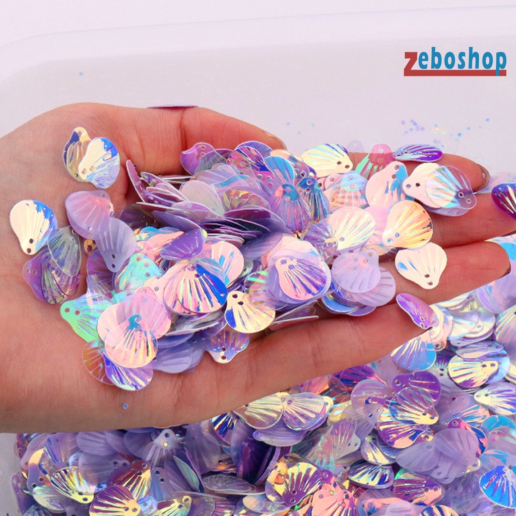 Vảy Cá Sequin Hình Oval Nhỏ Gọn Nhiều Màu Sắc Trang Trí Hình Vỏ Sò / Vỏ Sò Lấp Lánh Sử Dụng Hàng Ngày