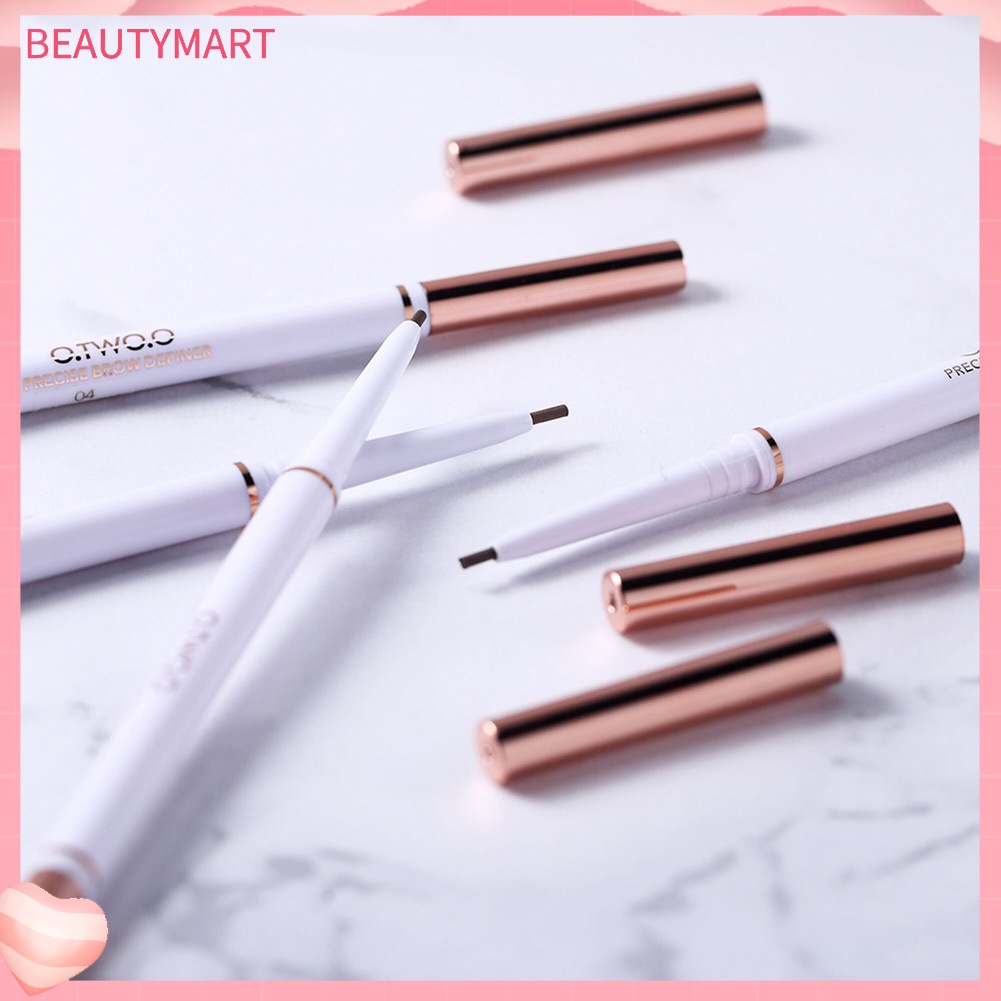 Bút Chì Kẻ Lông Mày Hai Đầu OTWOO Xoay Được Chống Nước Lâu Trôi Kèm Cọ
