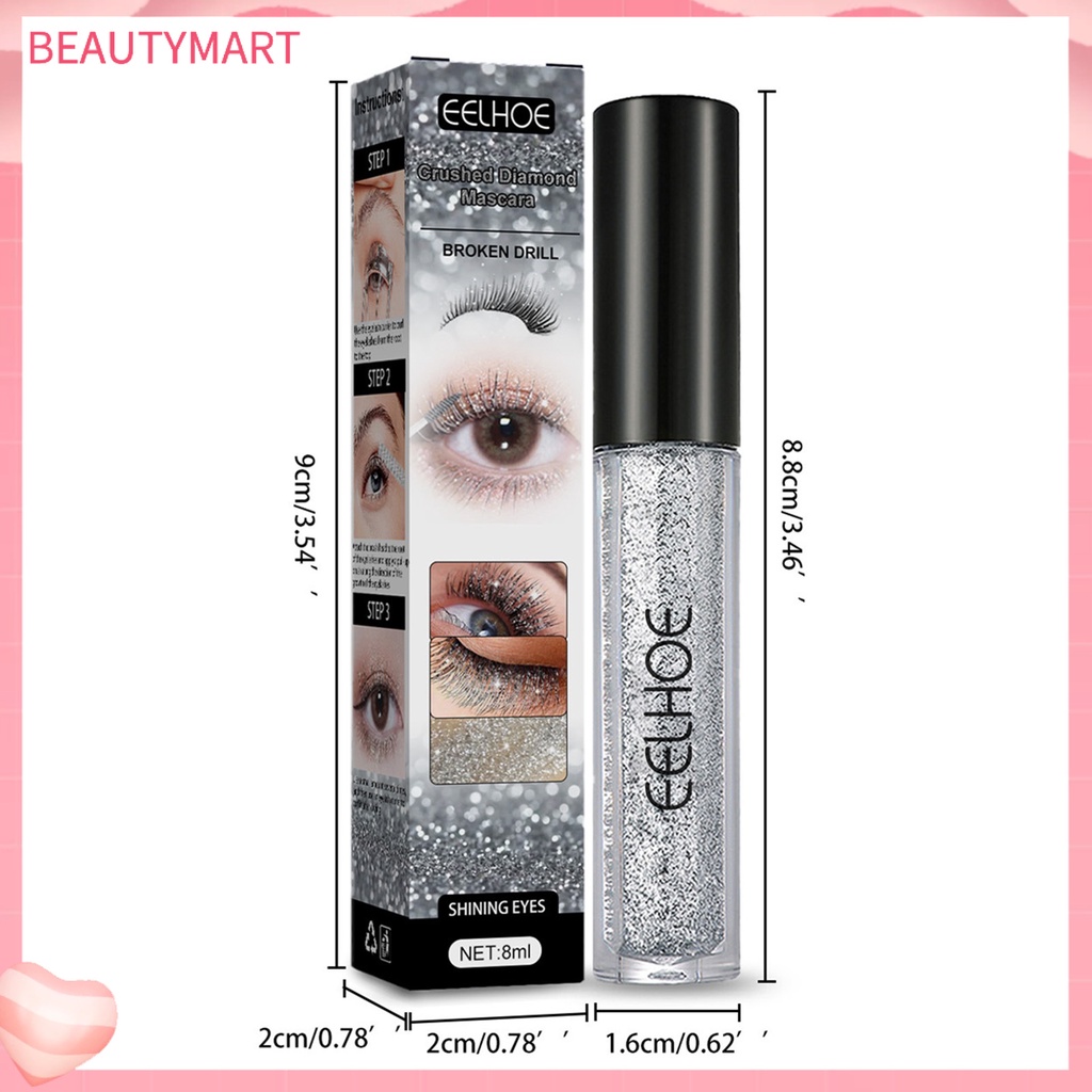 Mascara beautymart 8ml Nhanh Khô Chống Thấm Mồ Hôi Chống Nhòe Trang Điểm Dài Dày Và Cong Lông Mi