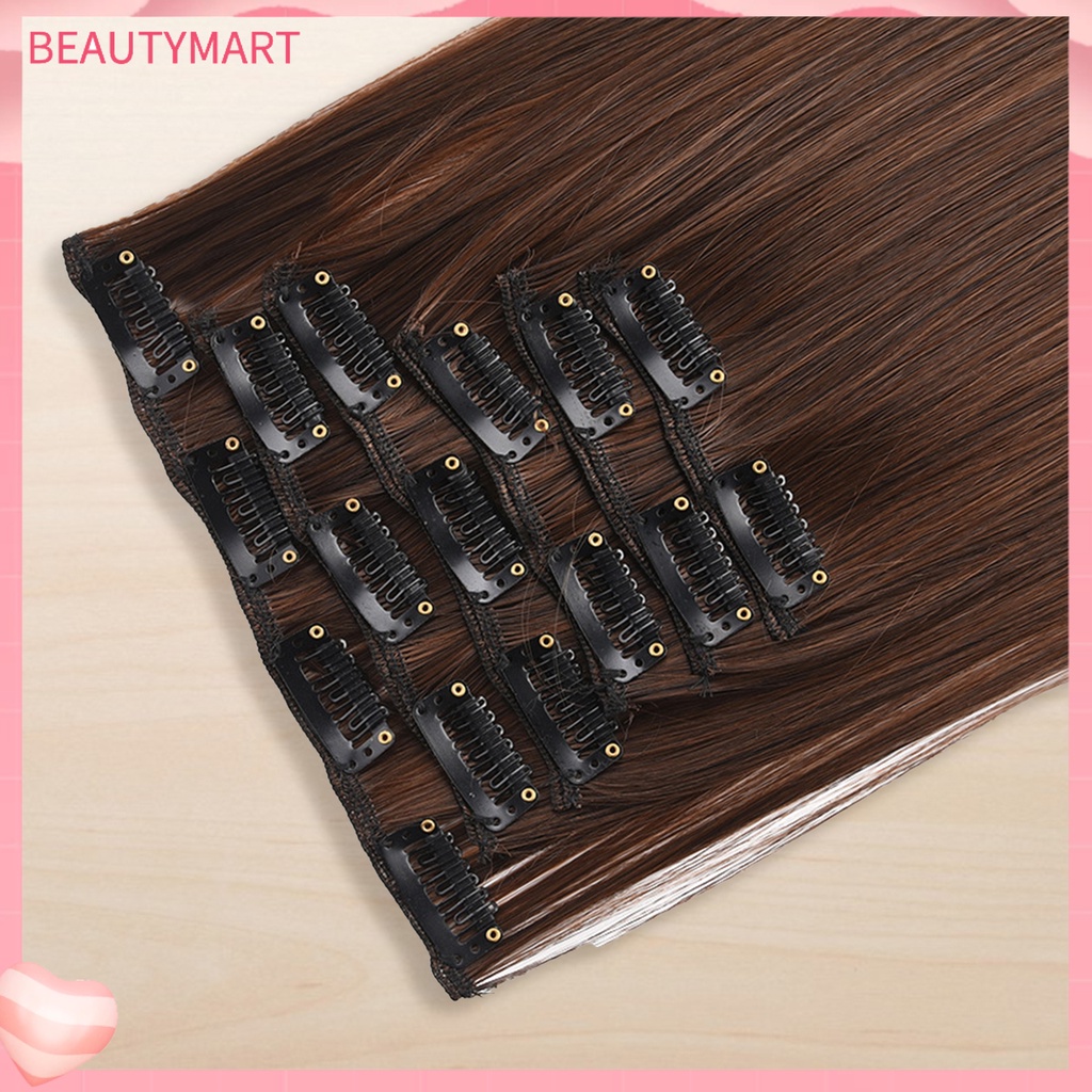 Tóc Giả Thẳng Dài Siêu Mượt Chịu Nhiệt Độ Cao Có Kẹp Tiện Dụng Cho Nữ