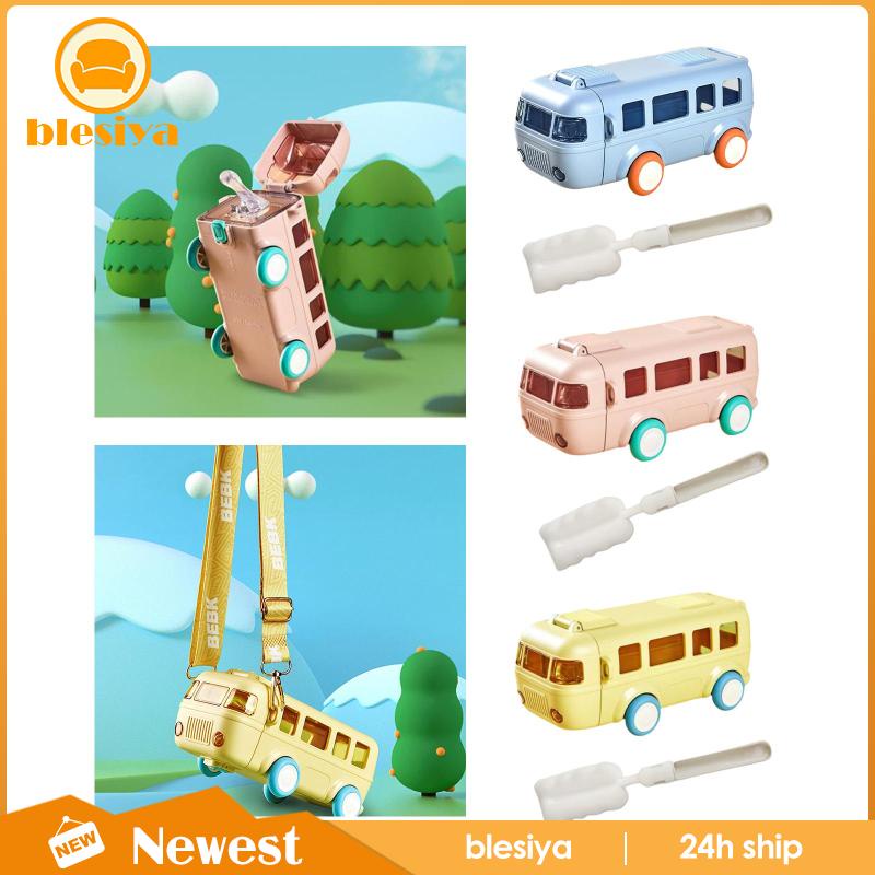 Bình Nước 500ml Hình Xe Buýt Hoạt Hình Dễ Thương Cho Bé