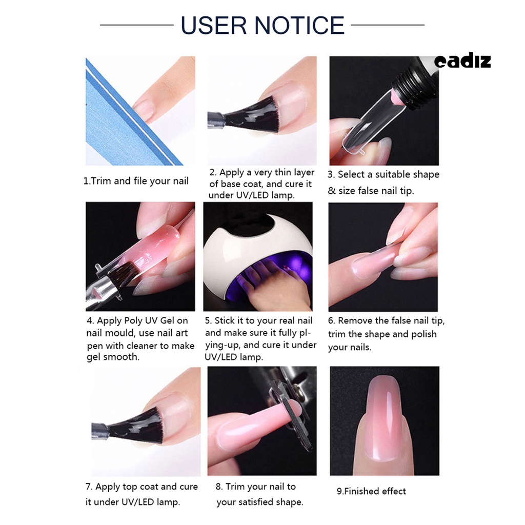 Bộ Gel Nối Móng Tay Nhanh Khô Đa Năng Chuyên Nghiệp 15ml