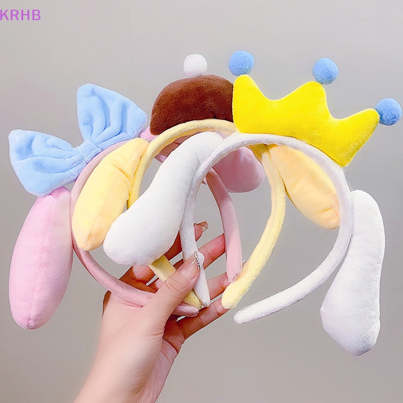 Băng Đô Cài Tóc Kiêm Khẩu Trang Rửa Mặt In Họa Tiết Hoạt Hình Kuromi My Melody Hello Kitty Dễ Thương Thời Trang Cho Bé Gái Mới