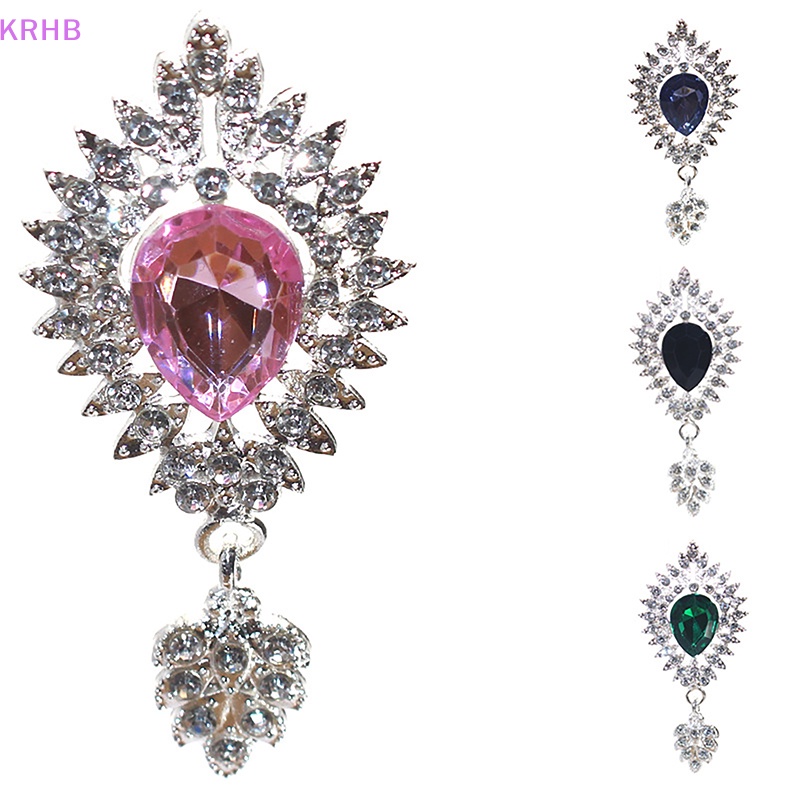 Cài Áo Hình Giọt Nước Đính Đá Pha Lê Thời Trang Mới